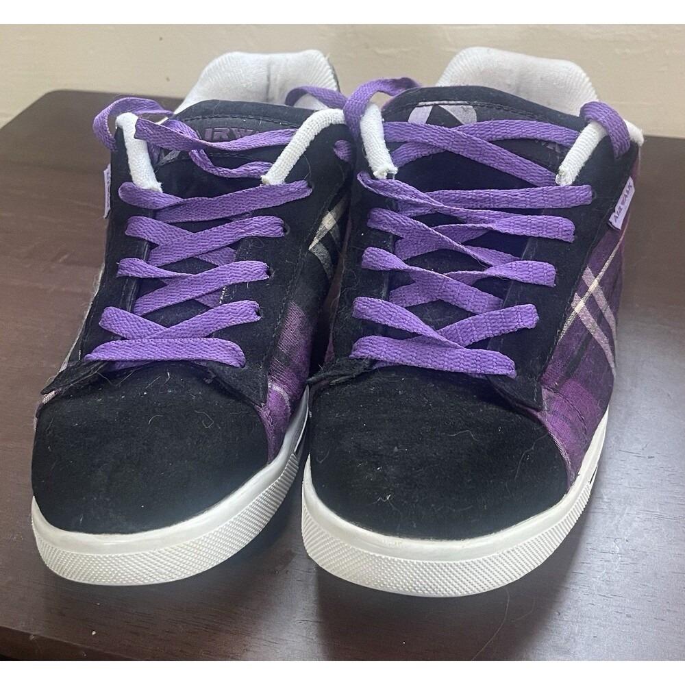 Vintage Airwalk Kanley Purple Plaid Skate Shoes 344907 Men’s US 7.5 / UK 6.5 Y2K - Picture 4 of 6